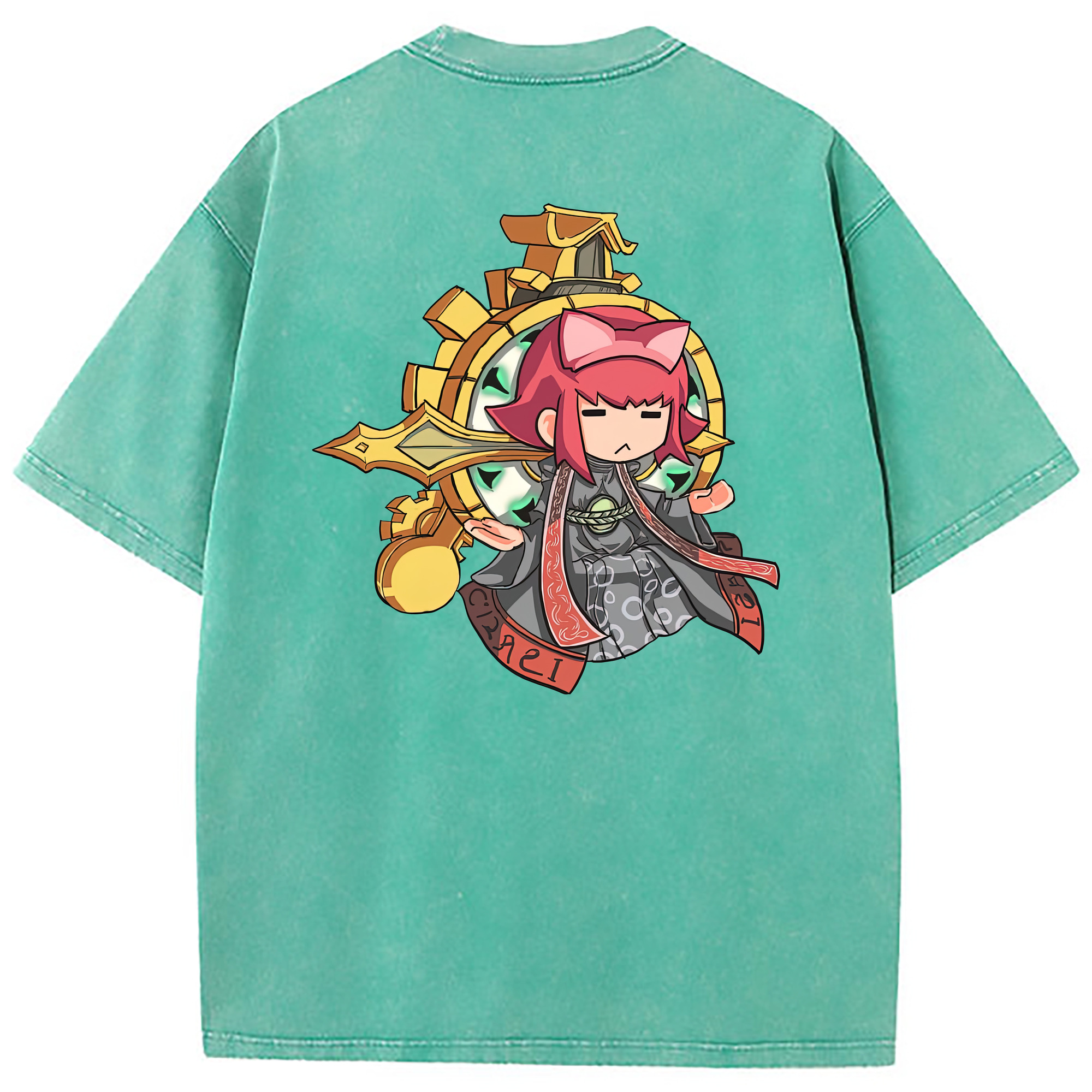 （画像用） リーグ・オブ・レジェンド League of Legends LOL 綿100% ヴィンテージ風 半袖Tシャツ（背面プリント）